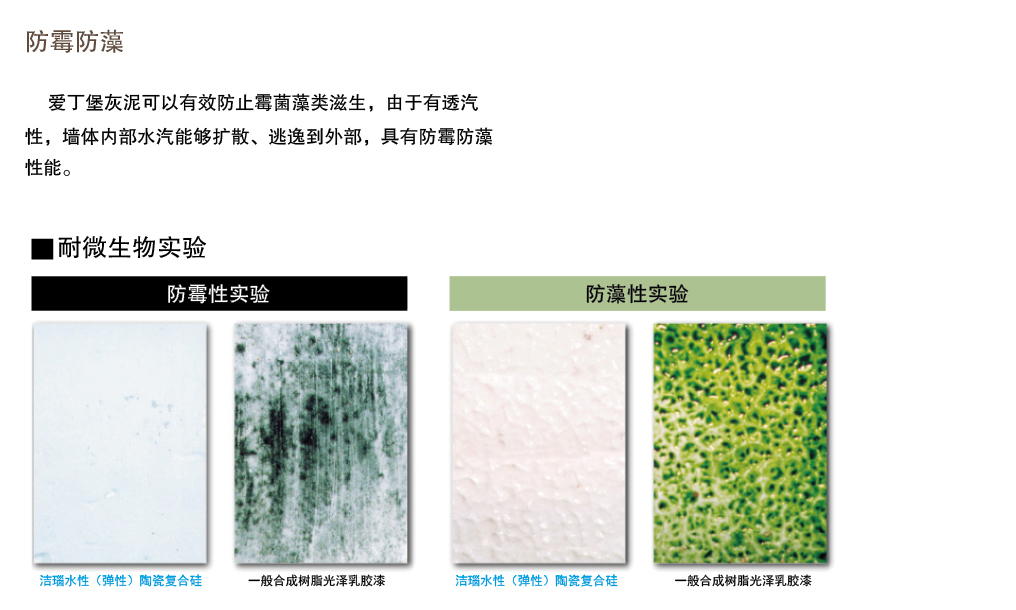 泰斯特愛丁堡灰泥外墻W220系列產品優勢 防霉防藻 泰斯特愛丁堡灰泥外墻W220系列產品優勢 防霉防藻
